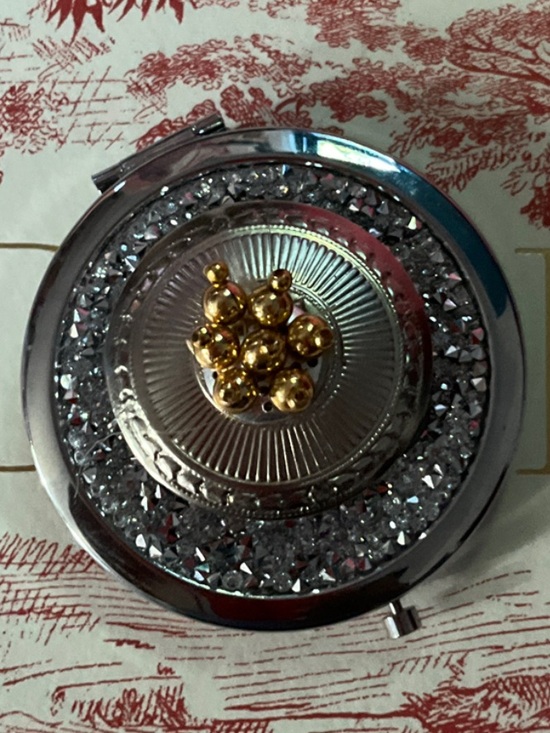 Other - Silver & Gold Decorative Compact Mirror